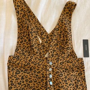 Lulus leopard overalls